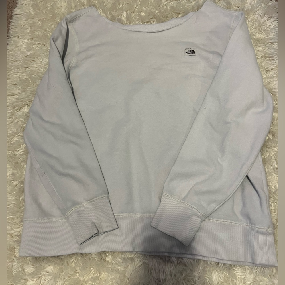 North face crewneck with the collar cut off